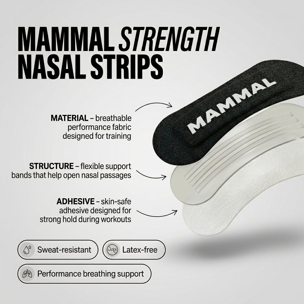 Mammal Nasal Strips - Performance Breathing Support (30 Pack) - Exercise & Rest