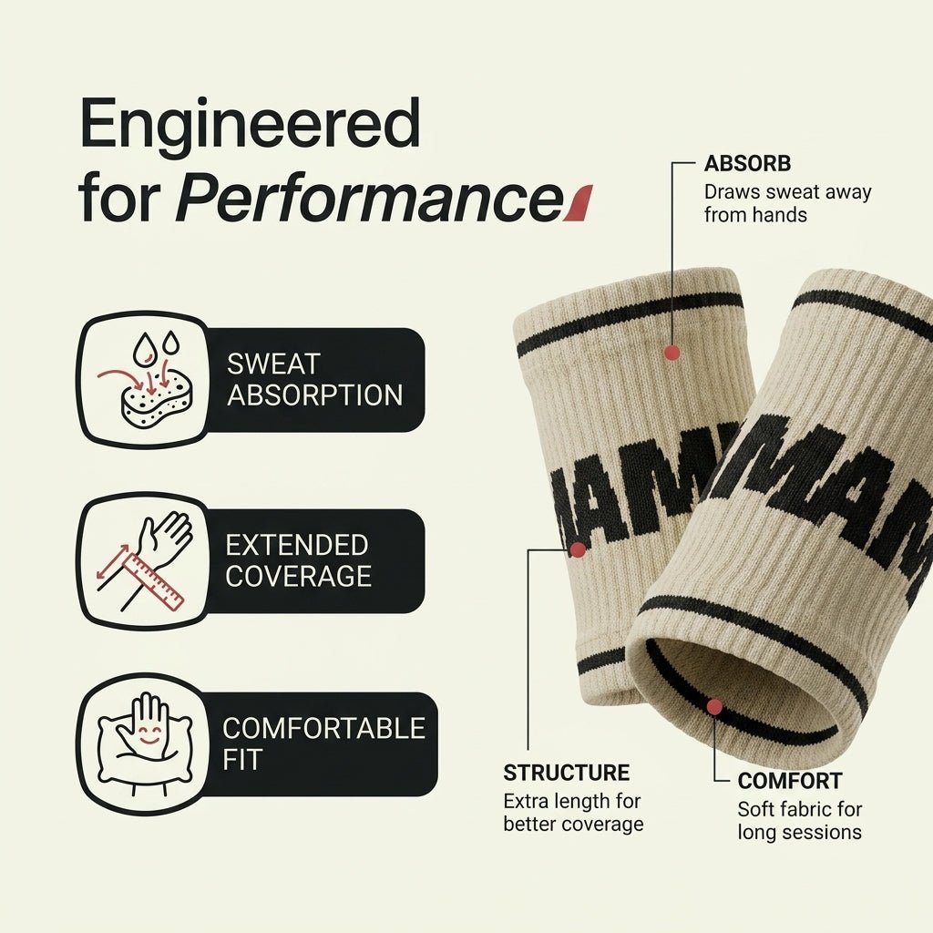 Mammal Long Wristbands performance benefits infographic