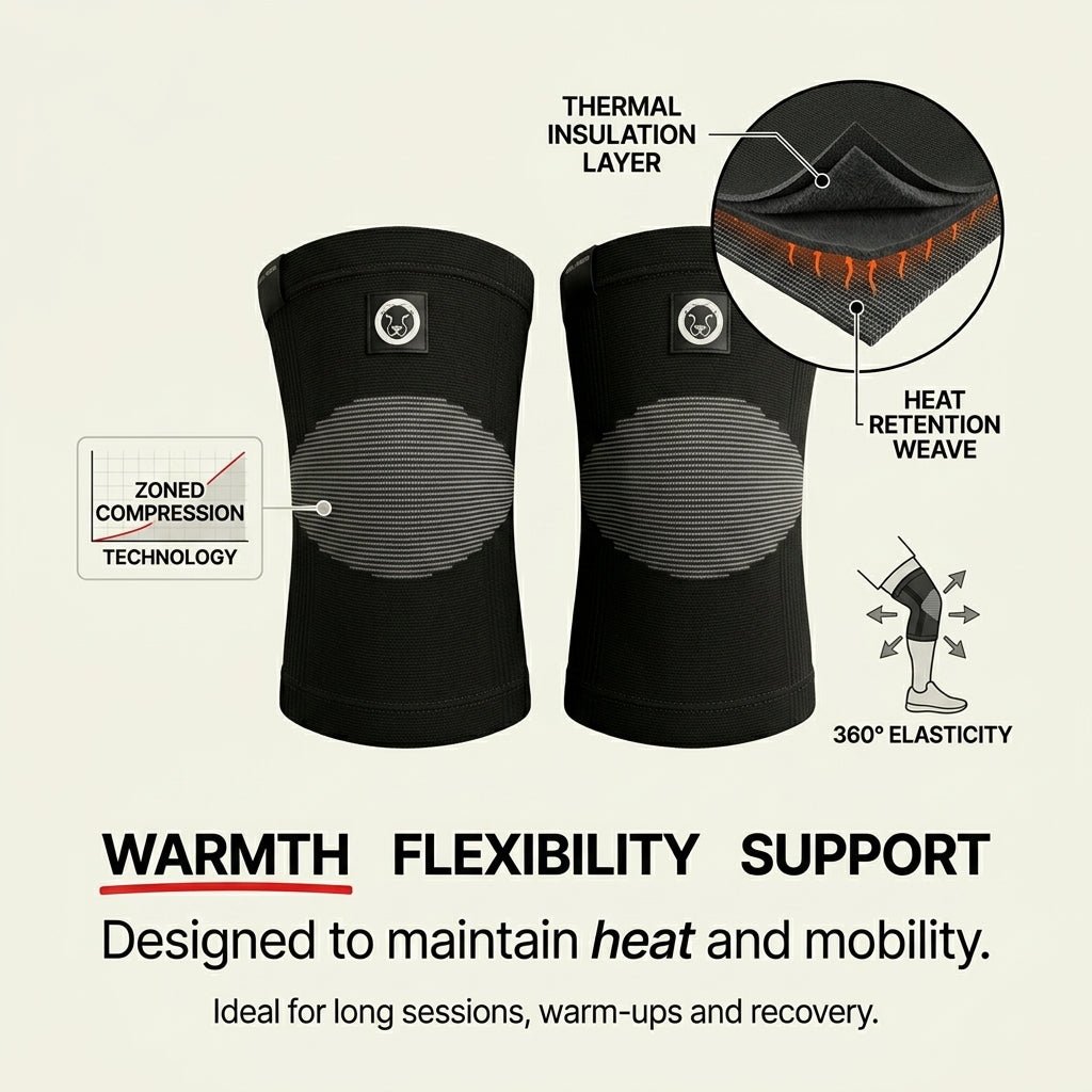 Mammal Thermal Knee Sleeves, lifestyle training graphic