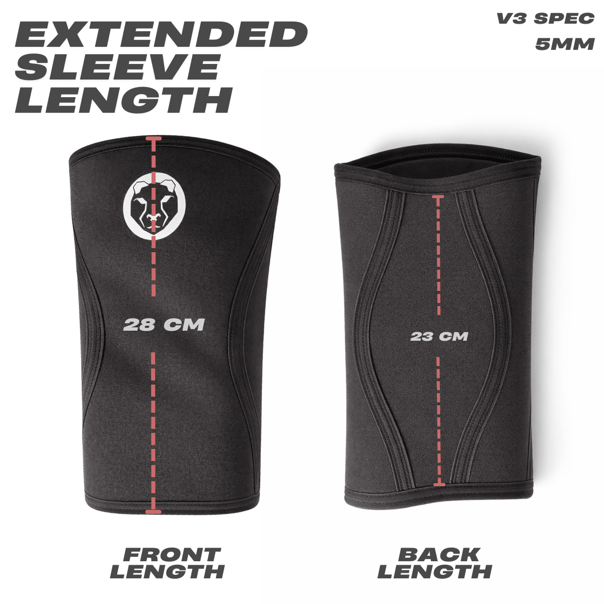 V3 5mm neoprene knee sleeves for training running and everyday support ā Mammal Strength