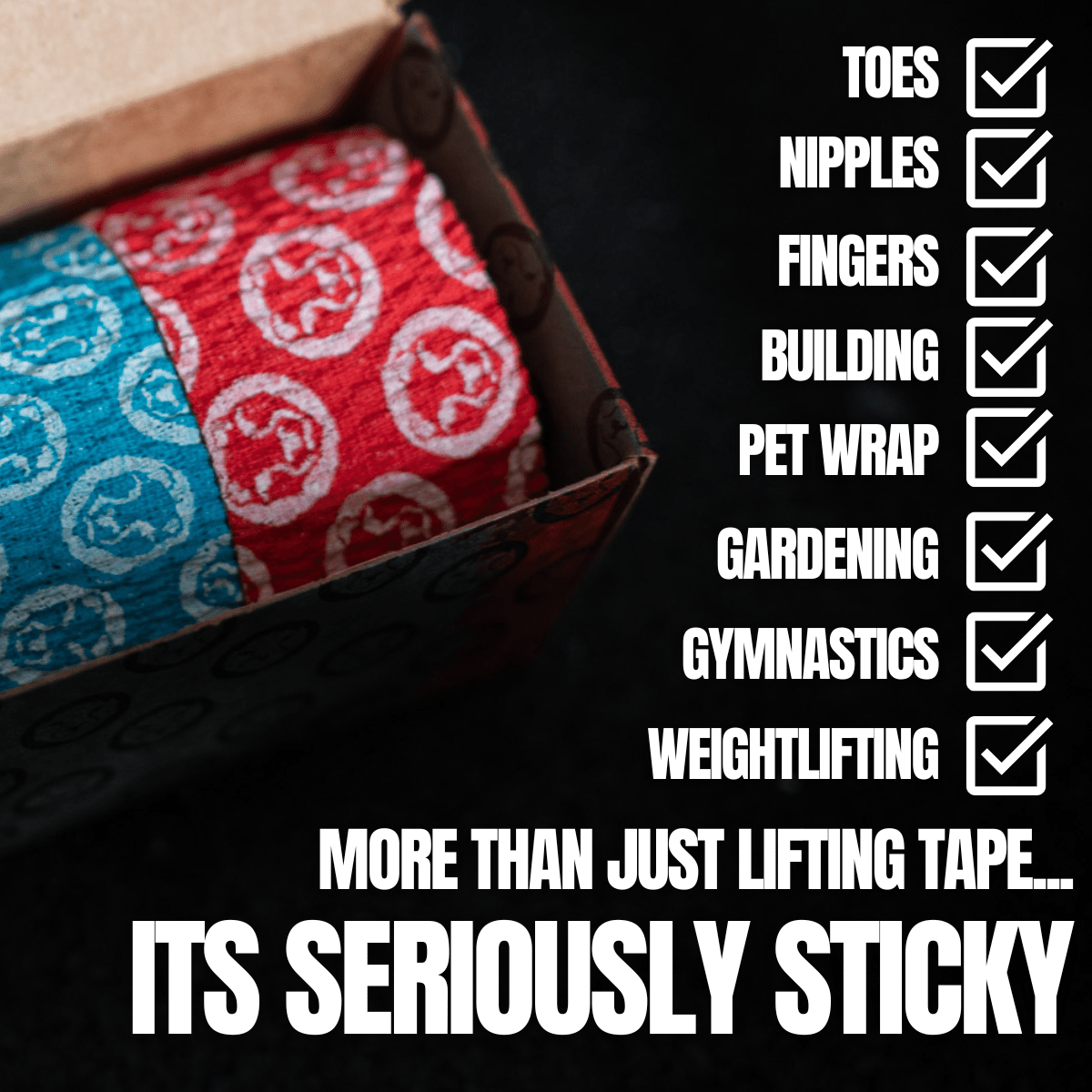 Mammal Tape 2.0 - 5 - Metre Rolls - Thumb & Weightlifting Tape (3 - Pack) (Other International) - Mammal Strength