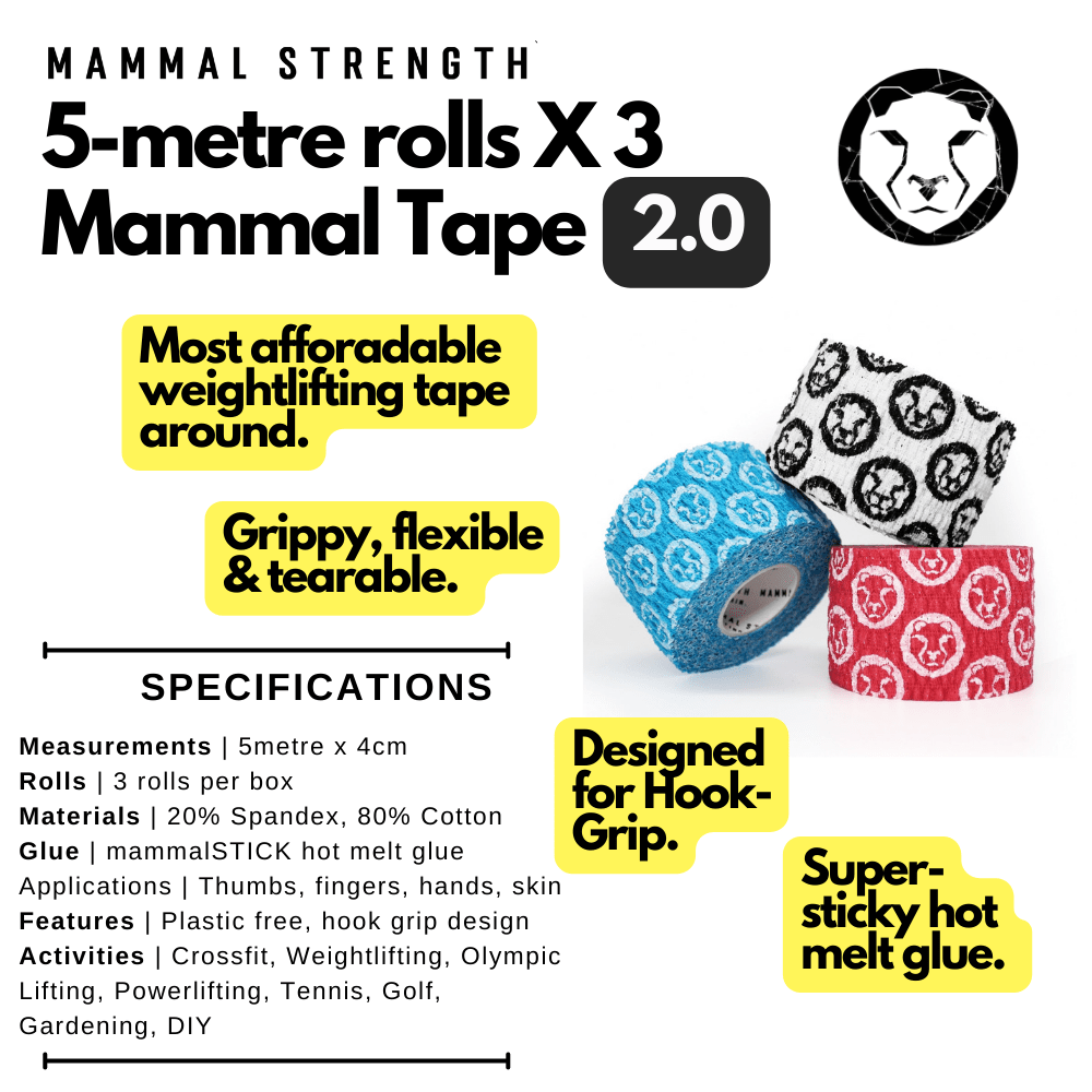 Mammal Tape 2.0 - 5 - Metre Thumb & Weightlifting Tape (Europe) - Mammal Strength