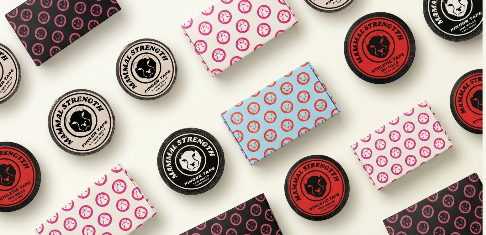 Athletic tape, thumb tape and finger tape collection by Mammal Strength