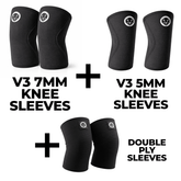 Complete Knee Sleeve Bundle - 7mm + 5mm + 3mm Double Ply - Mammal Strength