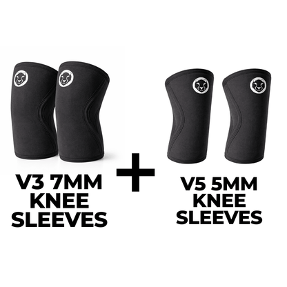 V3 Sleeve Bundle - 7mm Knee Sleeves + 5mm Knee Sleeves - Mammal Strength