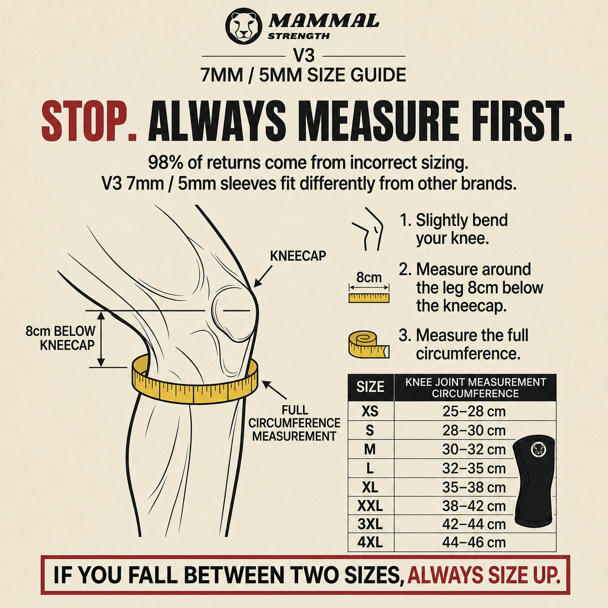 V3 sleeve bundle, 7mm and 5mm knee sleeves product image – Mammal Strength