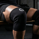 Mammal V3 7mm knee sleeves, editorial strength training shot