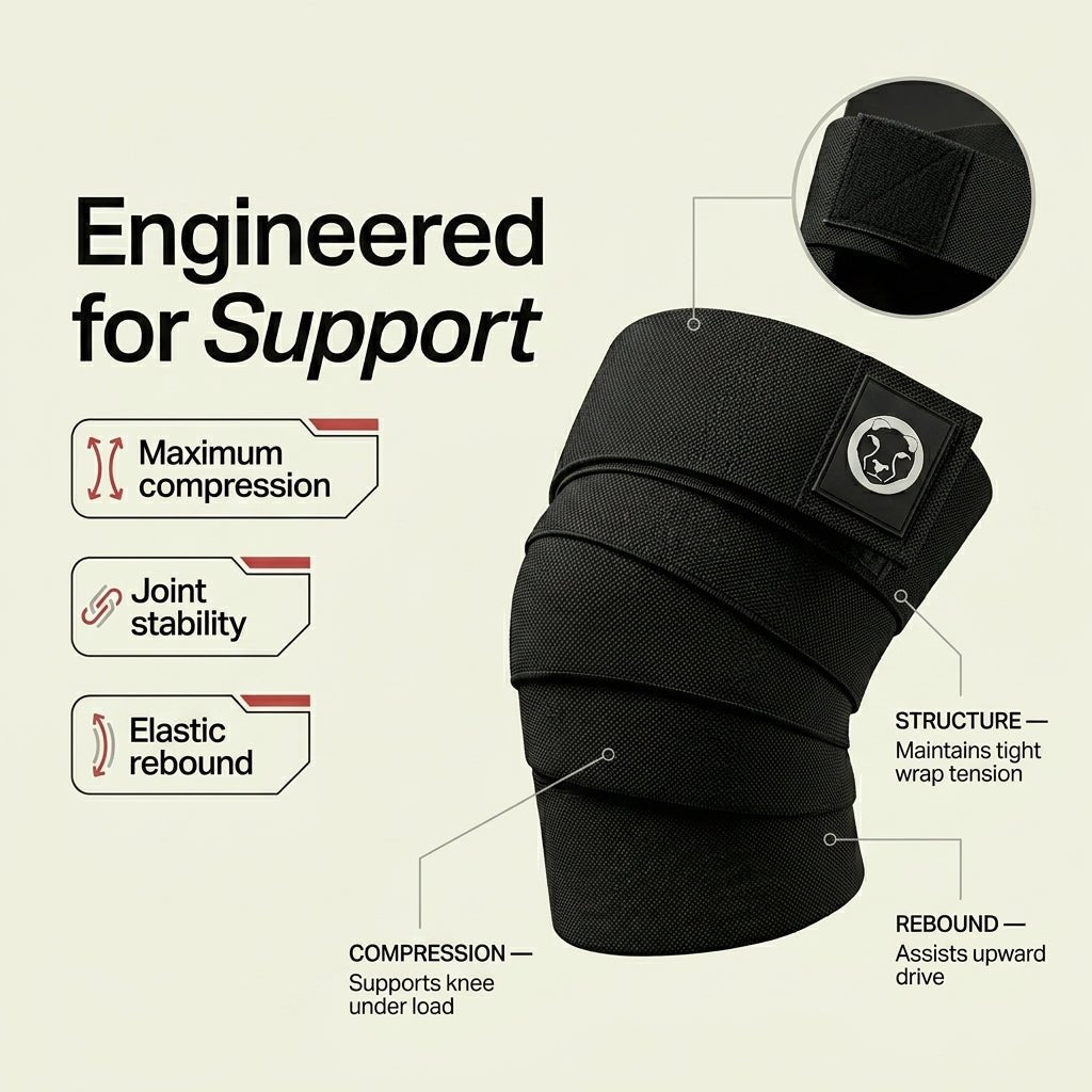Weightlifting knee wraps for powerlifting squats and maximum joint compression – Mammal Strength