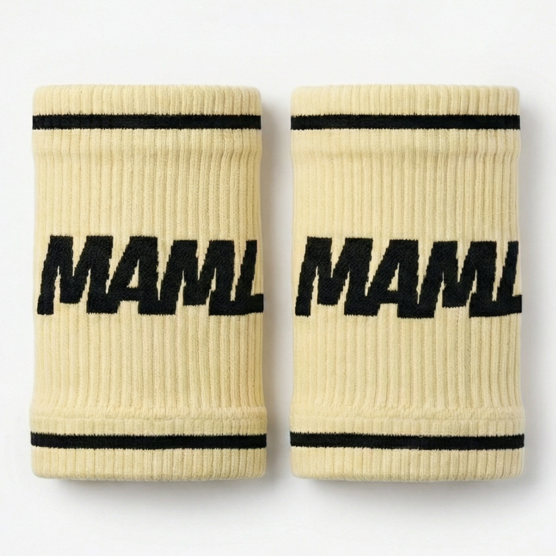 Long wristbands sweatbands 15cm beige colour for CrossFit and functional fitness training