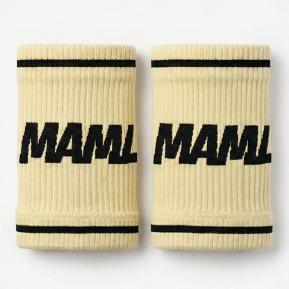 Long wristbands sweatbands 15cm beige colour for CrossFit and functional fitness training