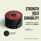 Mammal Athletic Sports Tape, campaign graphic showing joint strapping use