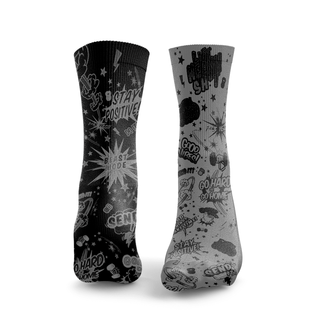 Cross-training socks bundle black on grey for CrossFit and gym – Mammal Strength