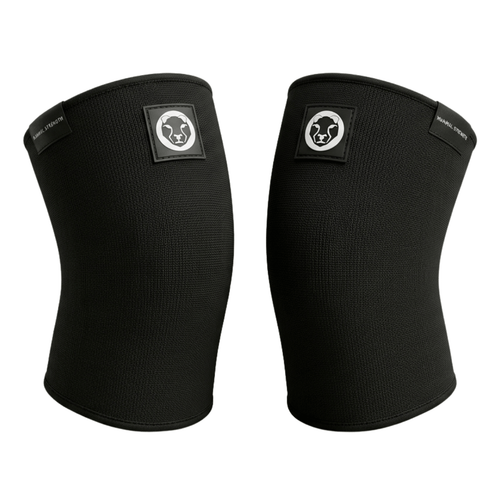 Mammal Strength 3mm double ply knee sleeves black pair weightlifting knee support