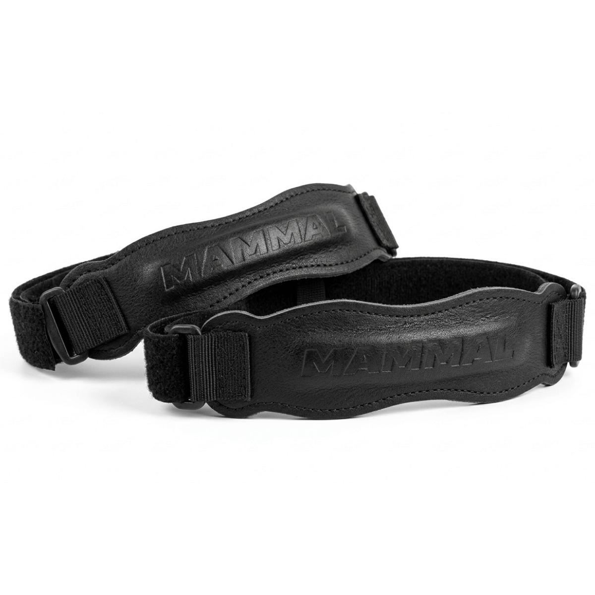 Mammal Strength knee patella straps pair in black for knee support during weightlifting and training