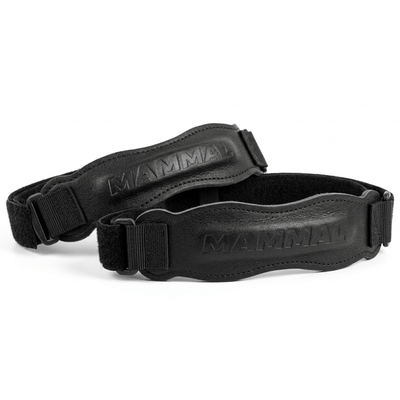 Mammal Strength knee patella straps pair in black for knee support during weightlifting and training