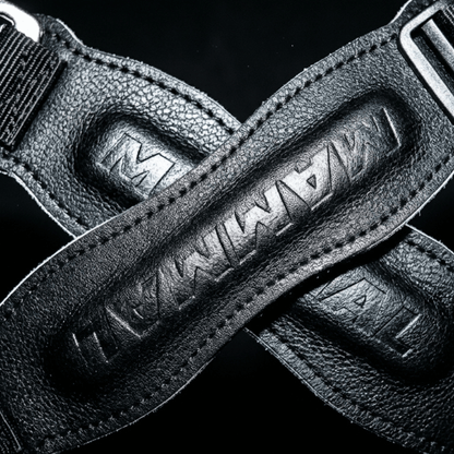 Mammal Strength patella knee strap close up showing premium material texture and patellar tendon support padding