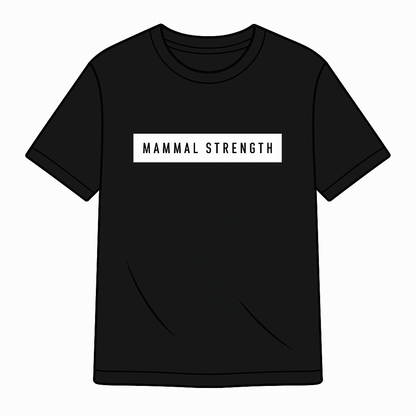 Mammal Strength Black Block Print Tee - Mammal Strength