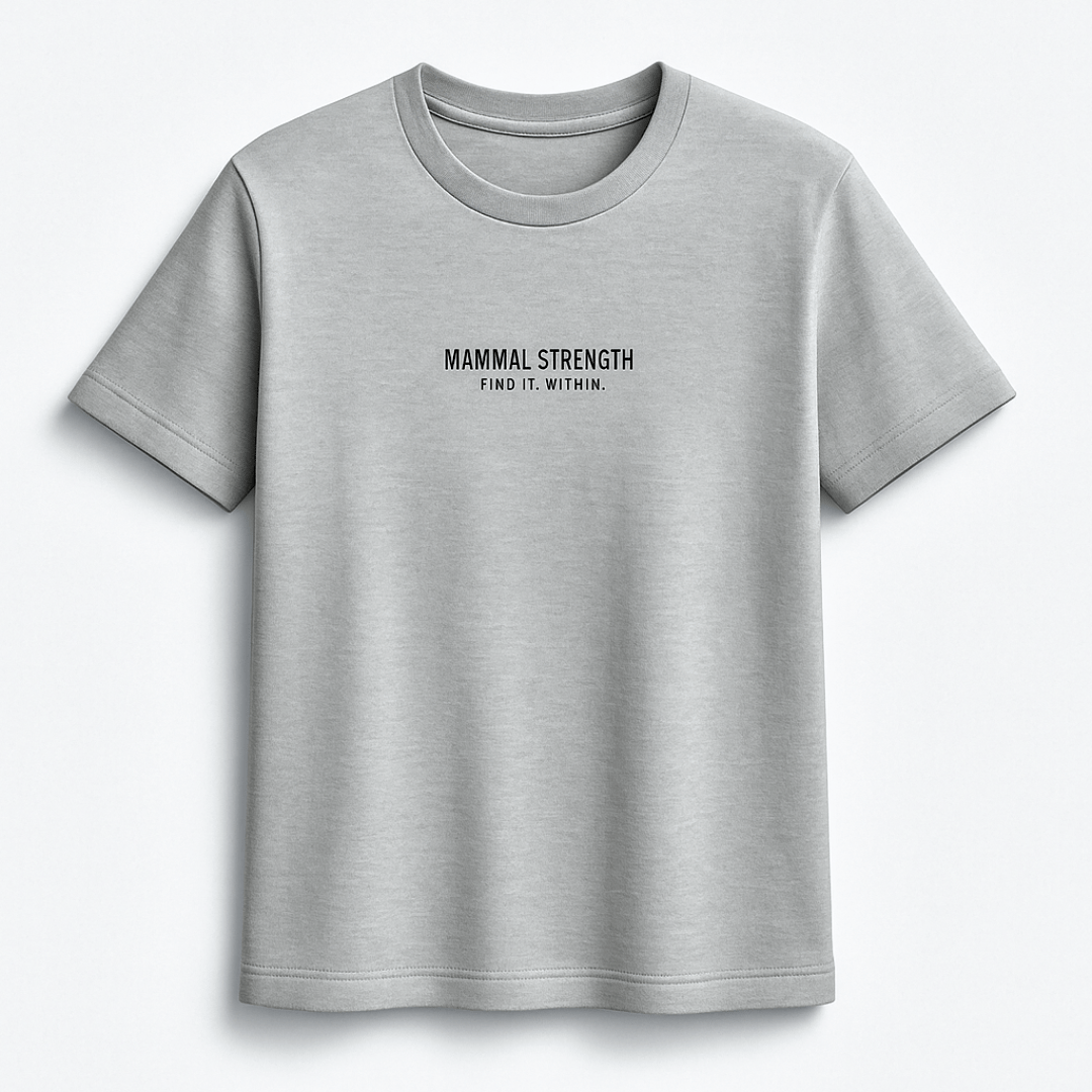 Mammal Strength Grey Print Tee - Mammal Strength
