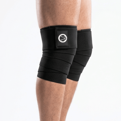 Mammal Strength knee wraps side view heavy duty squat knee support