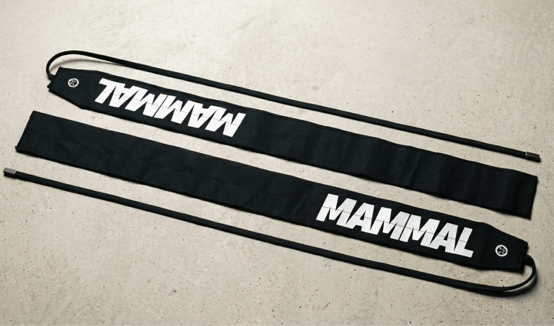 Mammal Strength lightweight wrist wraps with thumb loops for weightlifting and gym wrist support