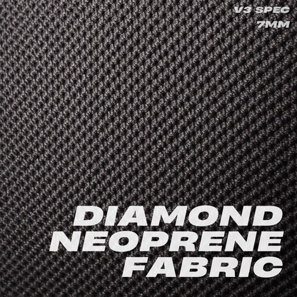 Close-up of diamond neoprene fabric used in Mammal Strength V3 7mm knee sleeves