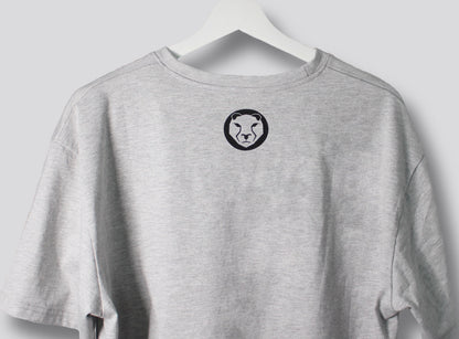 Grey print unisex gym tee for CrossFit and strength training – Mammal Strength